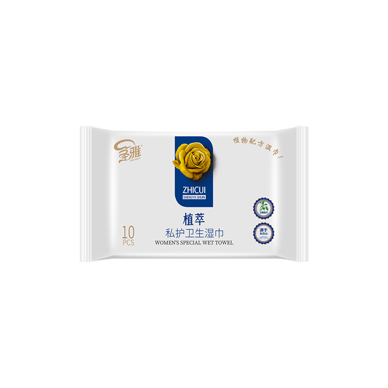 Shengya 10 pieces  plant extract private care sanitary wipes